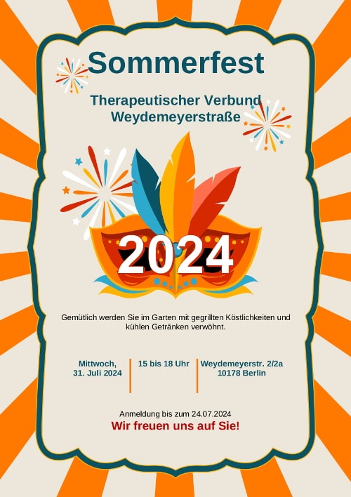 Sommerfest Therapeutischer Verbund Weydemeyerstraße am 31. Juli von 15 bis 18 Uhr